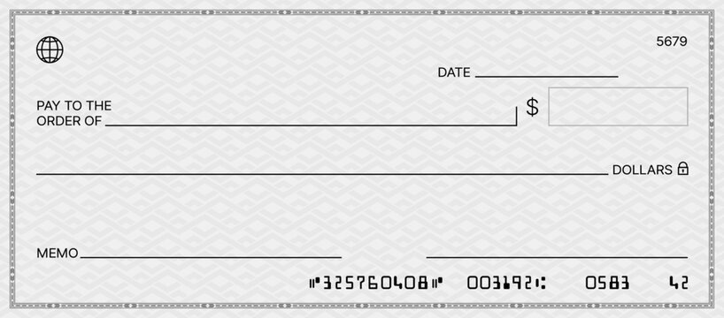Sample check filled out with the dollar amount written in words